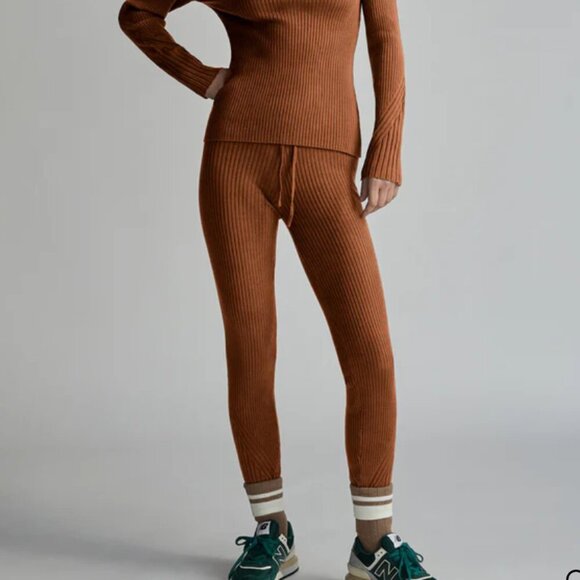 Varley Pants - VARLEY NWT Macado Rib Knit Legging in Tortoise Shell Size Small